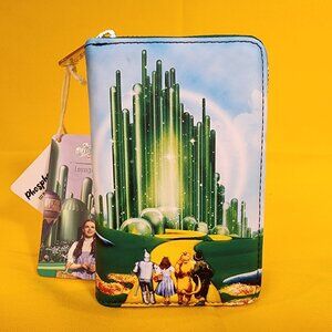 Loungefly Wizard of Oz Emerald City Zip Around Wallet GID NEW